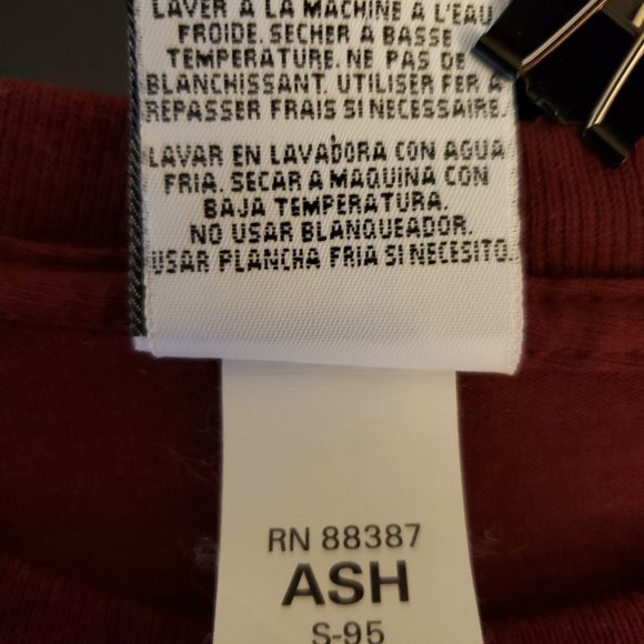 Vintage Adidas Double Sided Trefoil Logo Maroon T Shirt - Picture 7 of 7